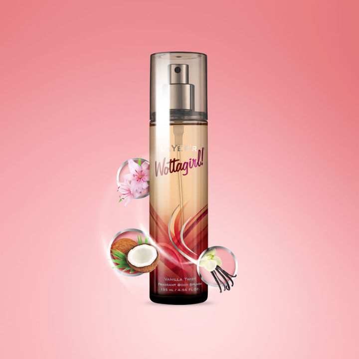 Picture of Layer'r Wottagirl Vanilla Twist Body Spray Size: 135ml