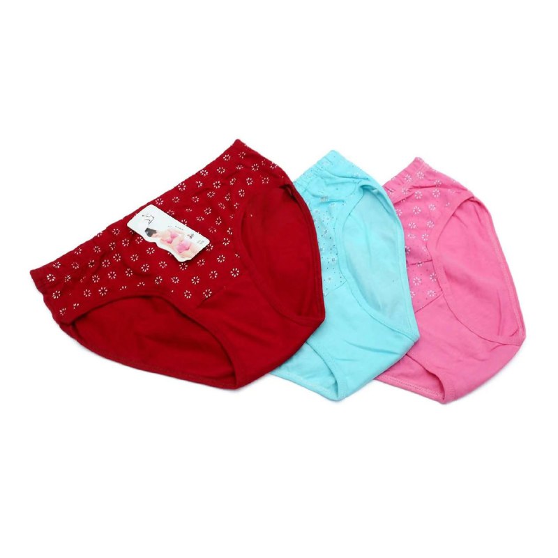 Picture of Printed Comfortable 3 Pieces Combo Cotton Panty For Women