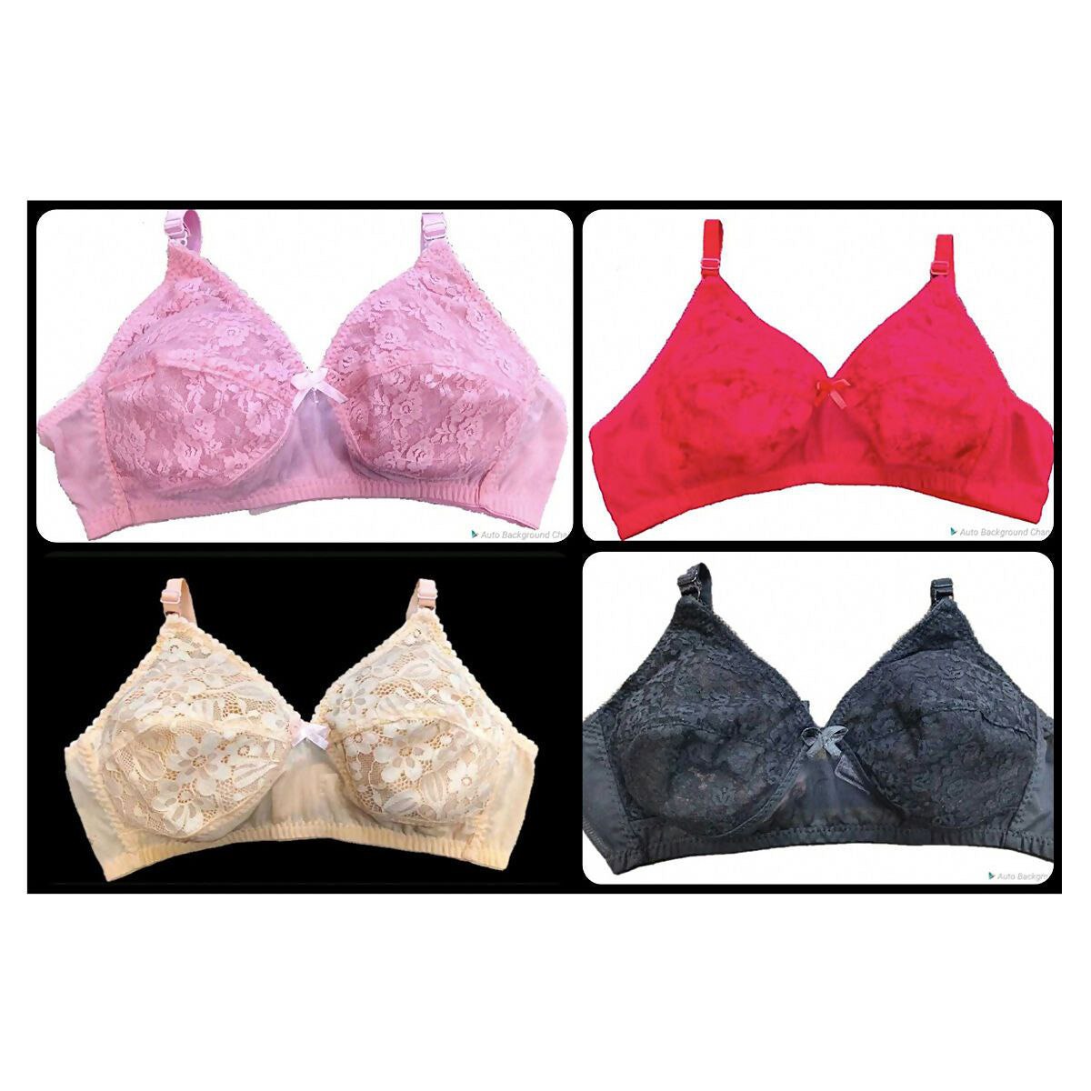 Picture of Indian 4 Pieces Combo Net Bra for Women