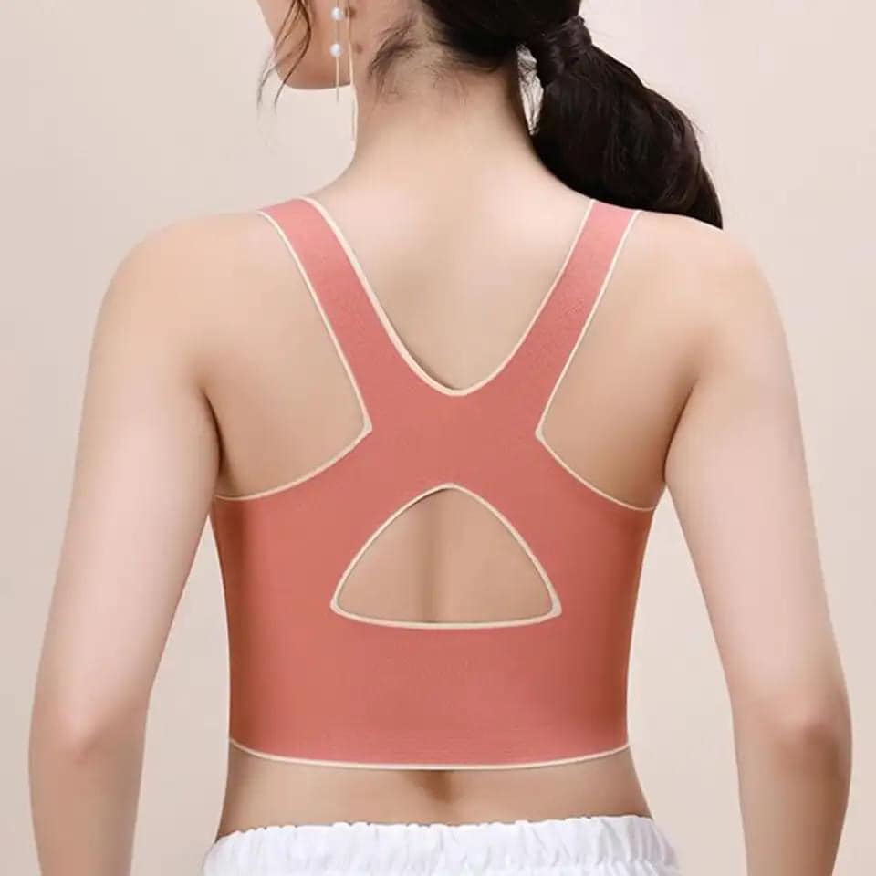 Picture of Cross Side Buckle Pair Breast Sports Bra 1 pice