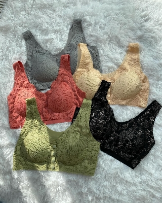 Picture of Premium Quality Multiclour Font four Button Bra 4 Pices
