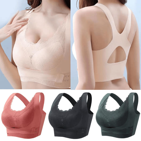 Picture of Cross Side Buckle Pair Breast Sports Bra 3 Pices