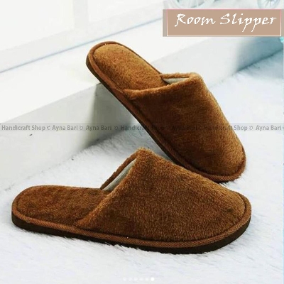 Picture of Wool Room Slipper for men and women botha BROWN Floor slipper House Slipper