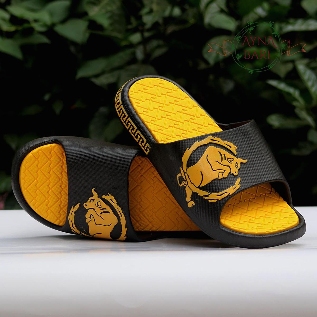 Picture of Eid Collection  Slides Slipper BULL Black  Slides for Boys and Girls