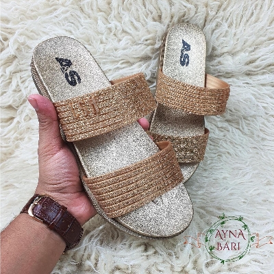 Picture of Glittery slipper for girls  Slipper Room  Slipper for Girls  Plain tow Belt Designed Slipper High Quality