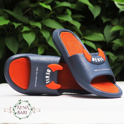 Picture of New Classic Fashionable Devil Black Horn Yeezy Slide Slippers For Boys And Girls | Designer Slipper Shoe | Slides For Man | Slides For Girls | Painted Slides | Yeezy Slide | House Slipper | Room Slipper | Unisex Shoe Slides [Handicraft Shop] - Slides