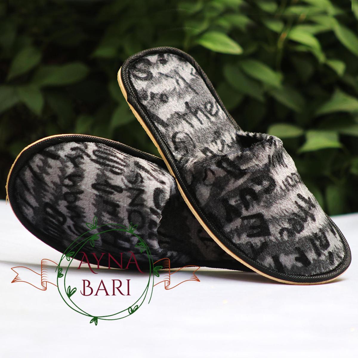 Picture of Wool painted Room Slipper for men and women botha Floor slipper House Slipper