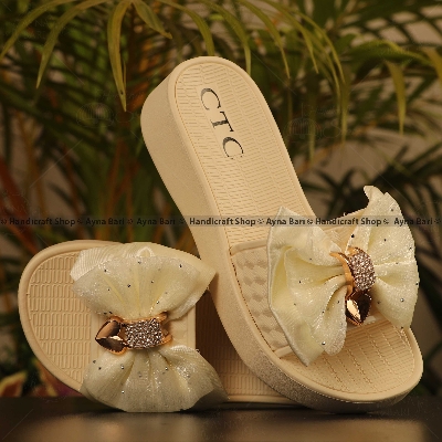 Picture of Women's Sandal Flat Heel Women Sandals Shoes 2320 & 2310 Girls shoe  Girls Sandal  Bow Style  Girls Slipper Slides Chains sandal for girls  Handicraft Shop - Shoe For Women