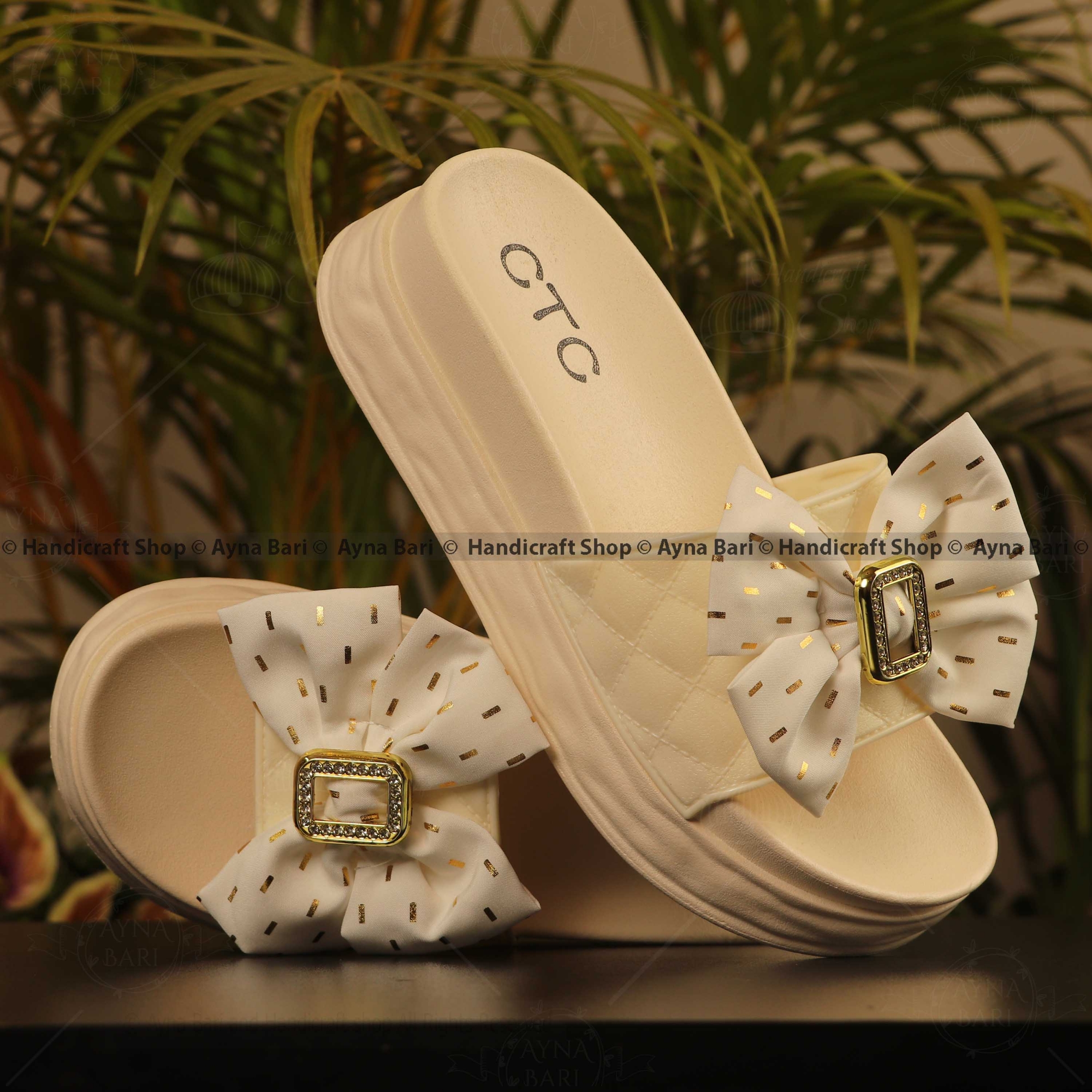 Picture of Women's Sandal Flat Heel Women Sandals Shoes 2320 & 2310 Girls shoe  Girls Sandal  Bow Style  Girls Slipper Slides Chains sandal for girls  Handicraft Shop - Shoe For Women