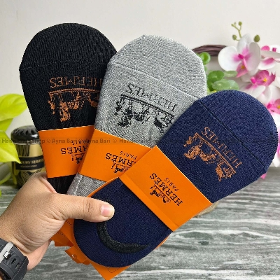 Picture of Premium Quality Loafer Socks With Non-Slip Silicon Patch | HERMES | BRANDED Socks Socks for Men Loafer Socks Winter Muja Premium Quality Loafer Socks With Non-Slip Silicon Patch Small Sock