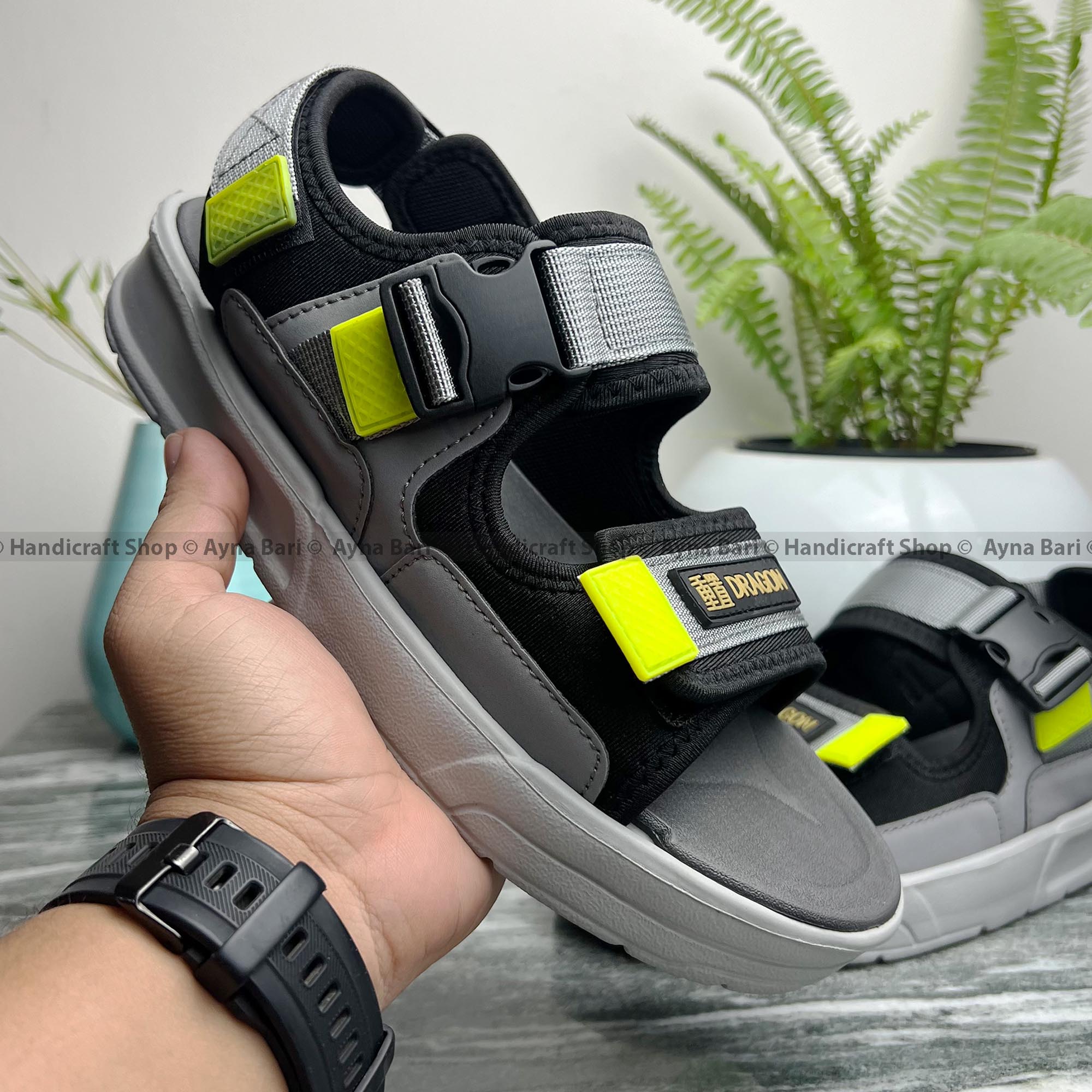 Picture of Gladiator Sandals for Men Dragonn- 1980 Casual Beach Sandals comfortable shoe Light weight Outdoor shoes Flip Flops Non-Slip Shoe for man Air Shoes