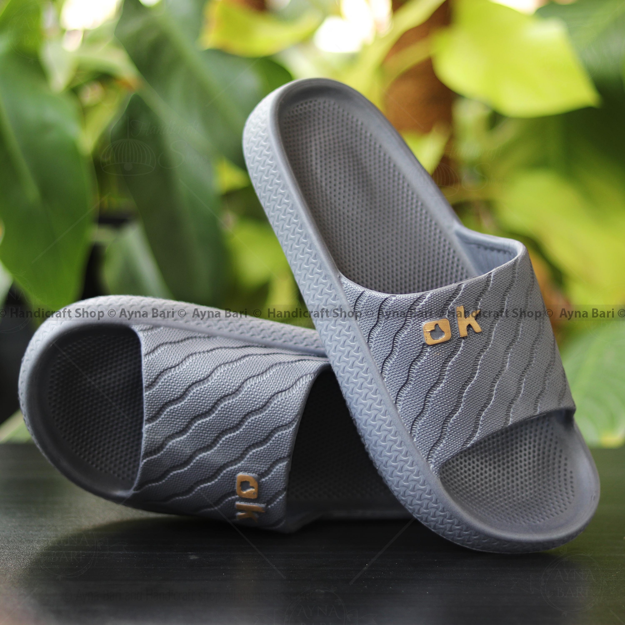 Picture of Slides for Men's | OK | Calssic MS-133 | Light Weight Slipper Sandal, Doctor Shoe Light Weight anti slippery sandal slides for boys juta juta