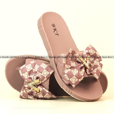 Picture of Slipper for Girls Sandal for Women | BKT JJ-888 Bow V |  house slipper sandal for woman Slipper for child Room slipper Shoe for woman slipper for girls Sami Heel bow Show slipper Slides for Girls shoe for women China Slipper Juta Baschader Juta