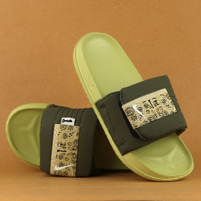 Picture of Premium Quality Slides for Men | N. i. k. e  Bangla Fusion Art | New Collection Slides for Boys slipper Room Slipper  SUPPER Soft shoe