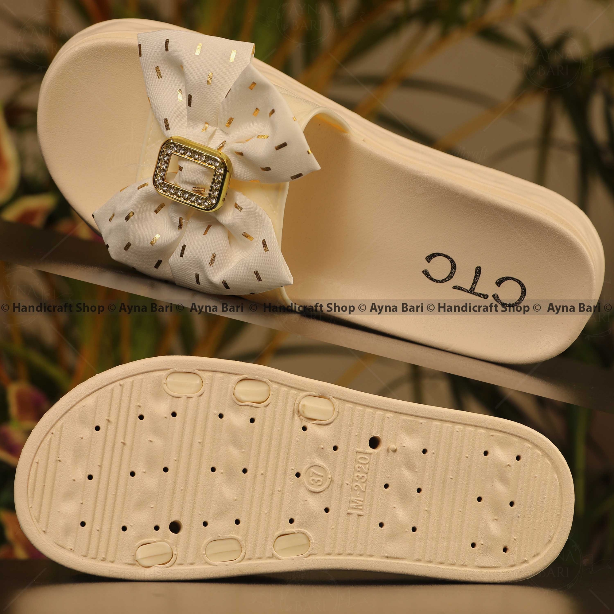 Picture of Flat Heel Women's Sandals 2320 - Bow & Chain Design