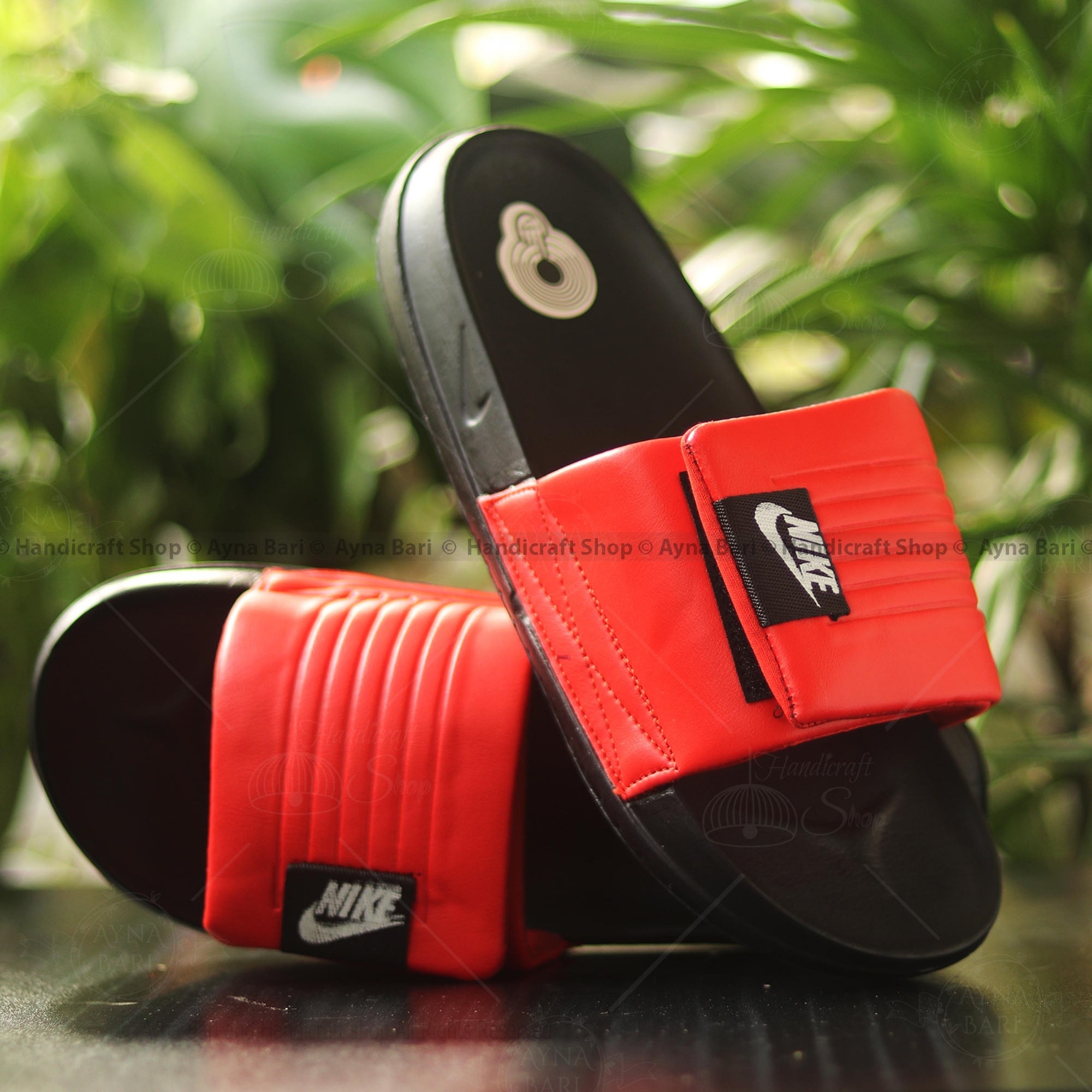 Picture of Premium Quality Slides for Men | N. i. k. e  Bangla Fusion Art | New Collection Slides for Boys slipper Room Slipper  SUPPER Soft shoe