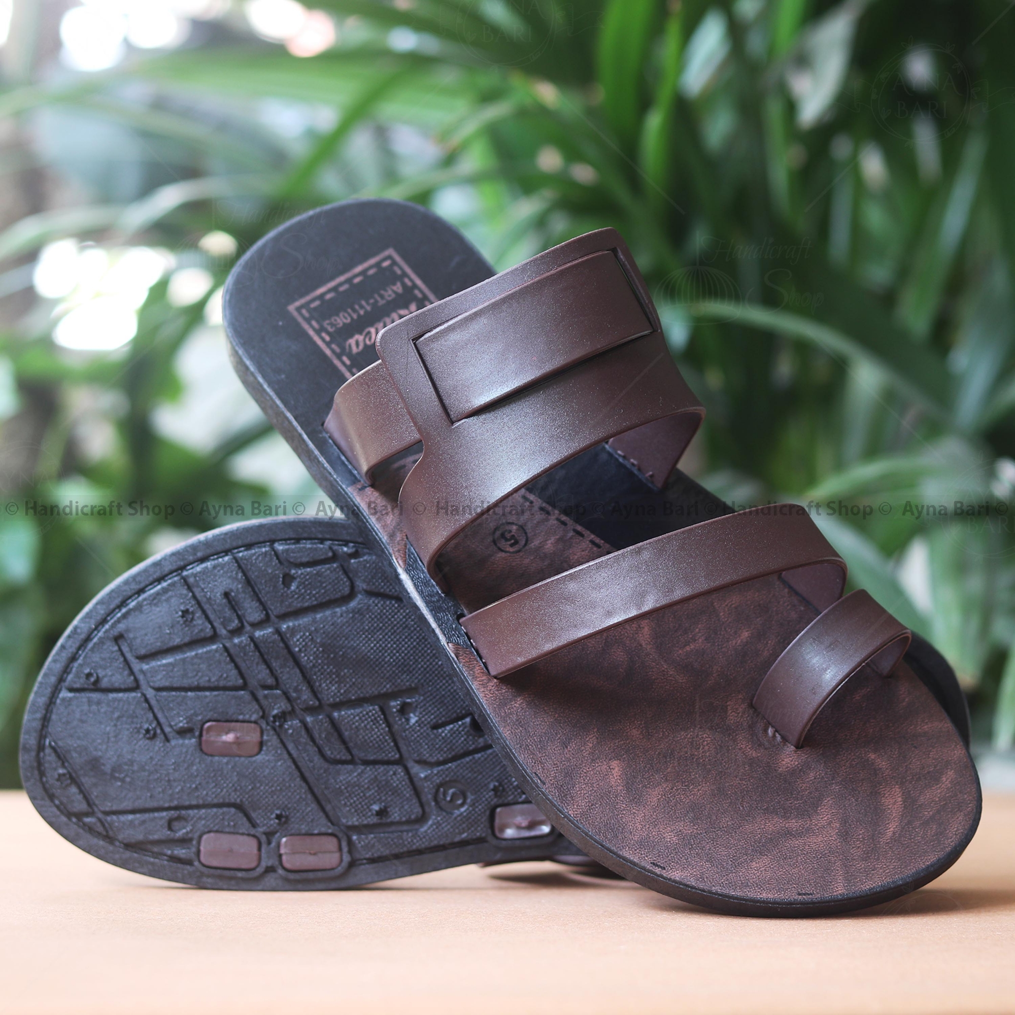 Picture of Sandals for Men Casual Sandals idea- R-63  comfortable shoe Panjabi's Sandal Chappal  Kolapuri  shoe Light weight Outdoor shoes Flip Flops Non-Slip Shoe for man Air Shoes Crosse belt sandal