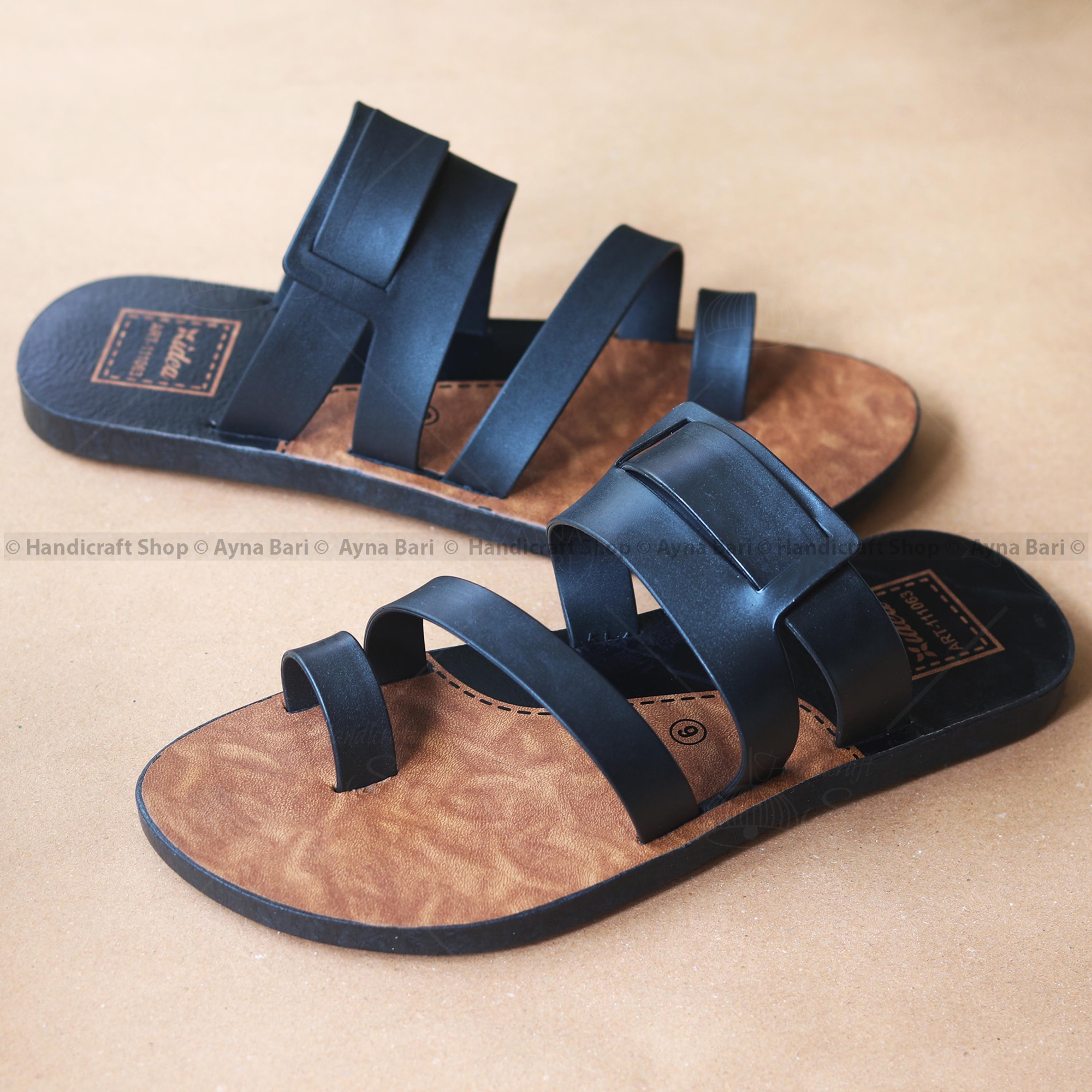 Picture of Sandals for Men Casual Sandals idea- R-63  comfortable shoe Panjabi's Sandal Chappal  Kolapuri  shoe Light weight Outdoor shoes Flip Flops Non-Slip Shoe for man Air Shoes Crosse belt sandal