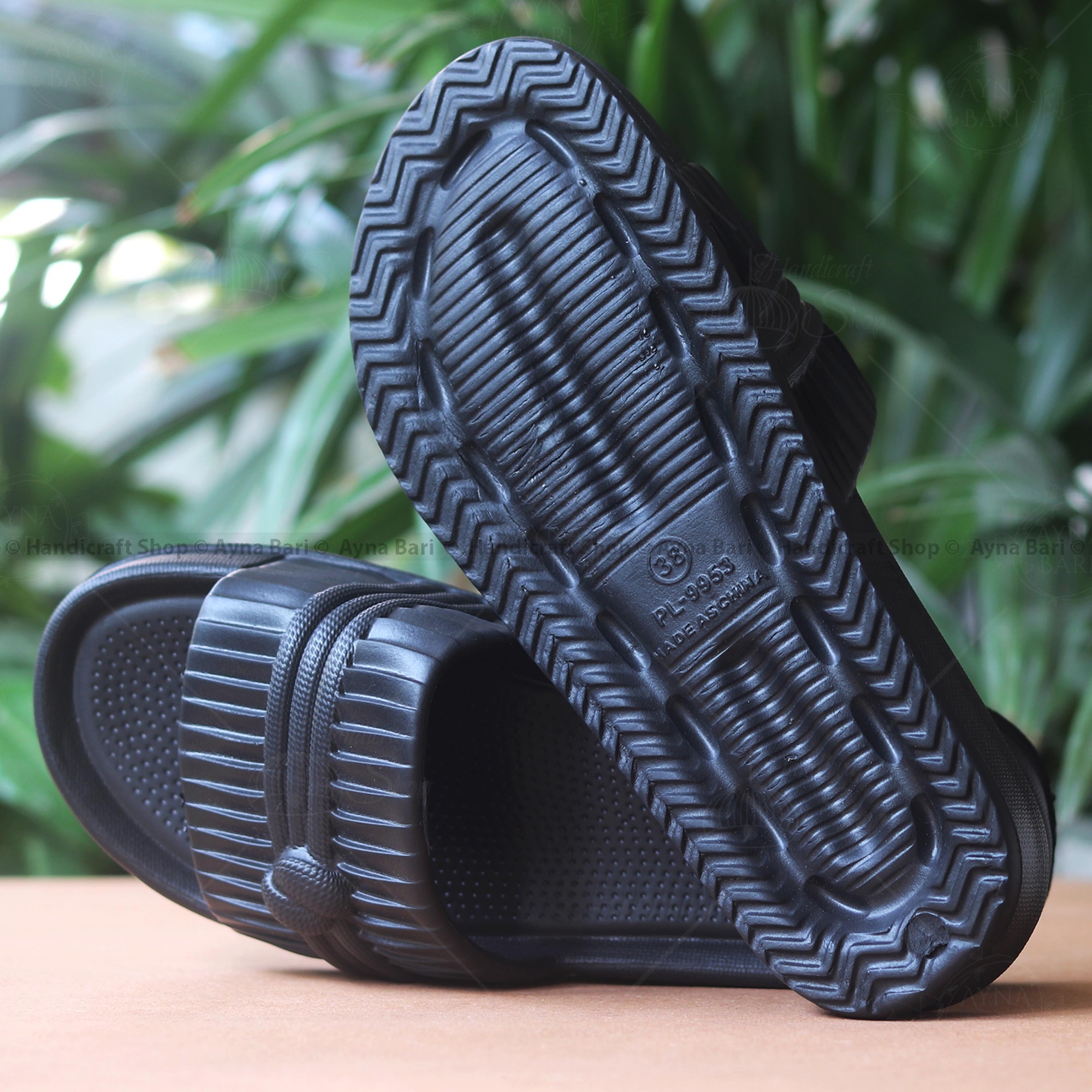 Picture of Slides shoe for women | Parly - 896 | Black Wedged peep toe sandal for girls Heel shoe for women shoe for girls Slides for Girls