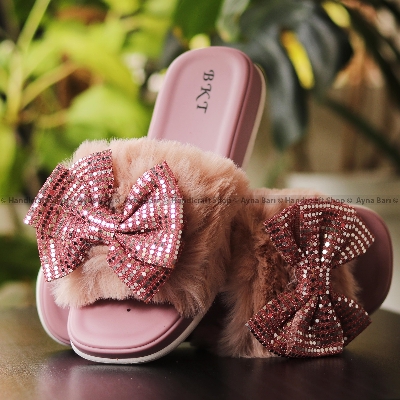 Picture of Flat Slipper for girls New collection Winter slipper for women Room Slipper house slipper wool slipper