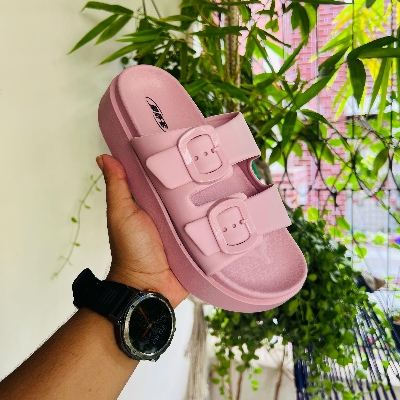 Picture of Women's Sandal Flat Heel Women Sandals Shoe JR  Girls shoe  Girls Sandal  Bow Style  Girls Slipper Slides Chains sandal for girls