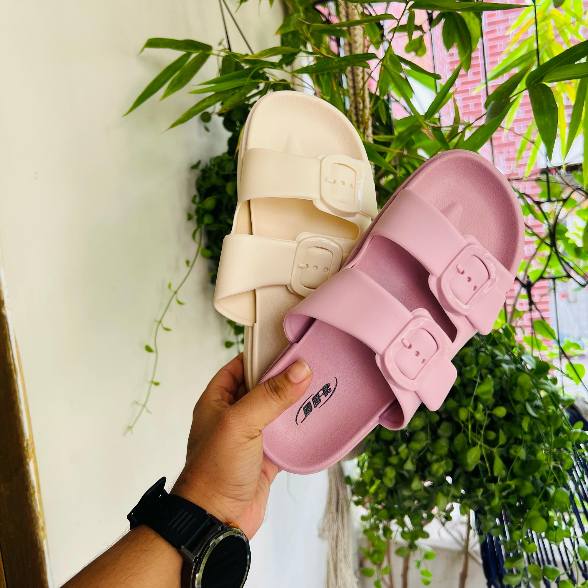 Picture of Women's Sandal Flat Heel Women Sandals Shoe JR  Girls shoe  Girls Sandal  Bow Style  Girls Slipper Slides Chains sandal for girls