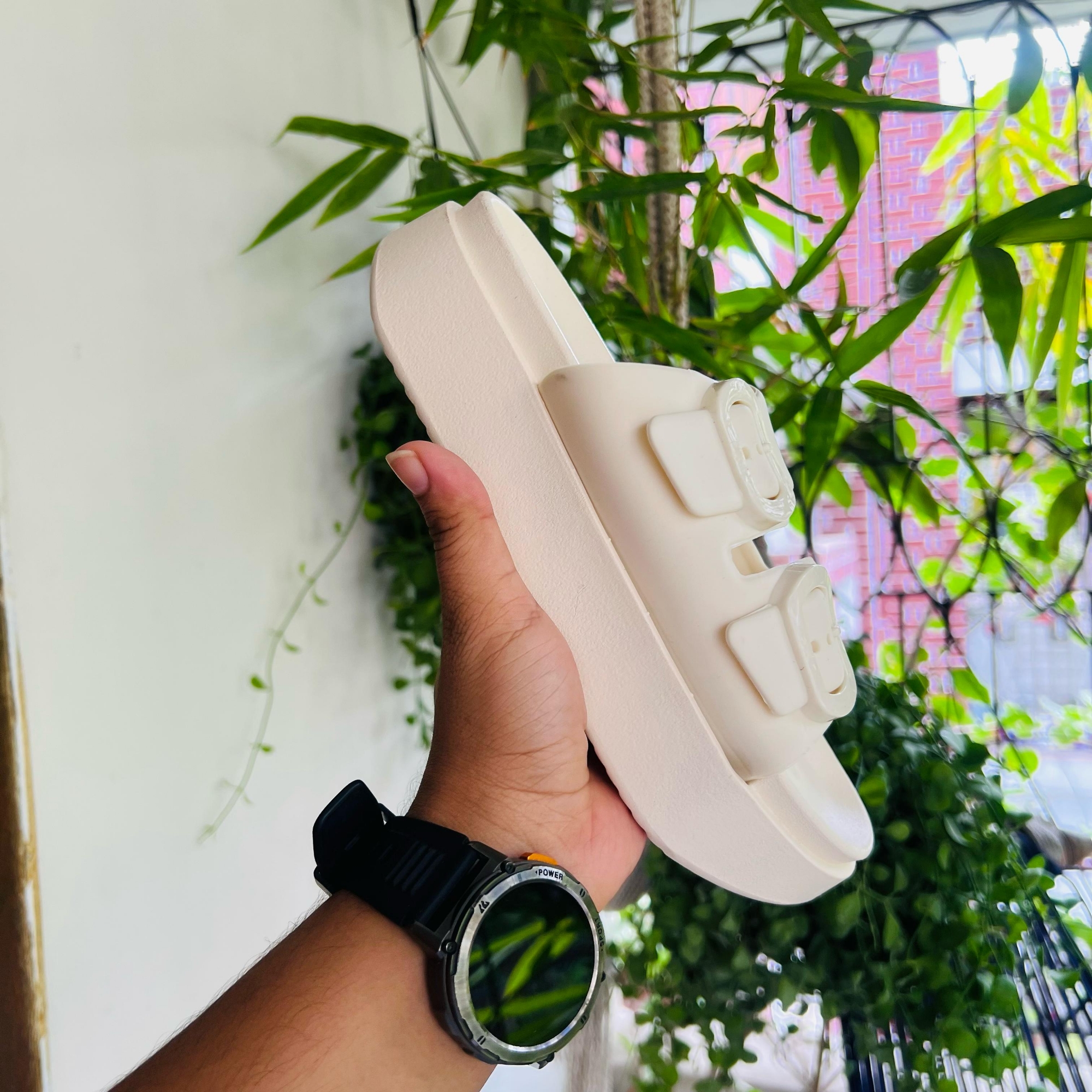 Picture of Women's Sandal Flat Heel Women Sandals Shoe JR  Girls shoe  Girls Sandal  Bow Style  Girls Slipper Slides Chains sandal for girls