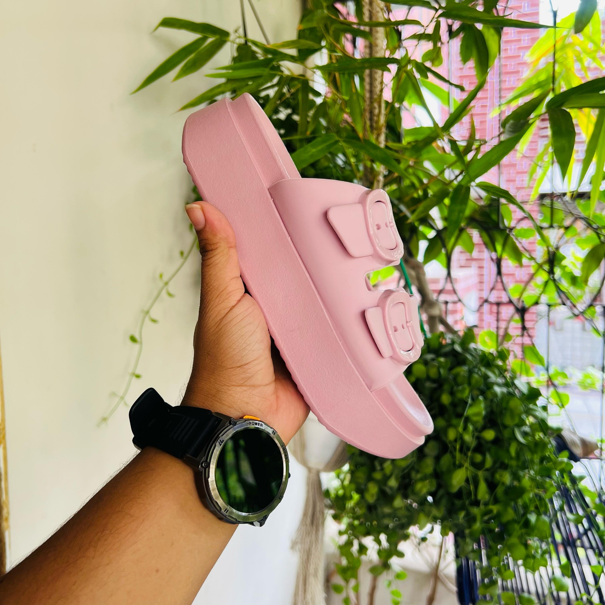 Picture of Women's Sandal Flat Heel Women Sandals Shoe JR  Girls shoe  Girls Sandal  Bow Style  Girls Slipper Slides Chains sandal for girls