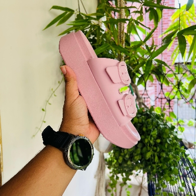 Picture of Women's Sandal Flat Heel Women Sandals Shoe JR  Girls shoe  Girls Sandal  Bow Style  Girls Slipper Slides Chains sandal for girls