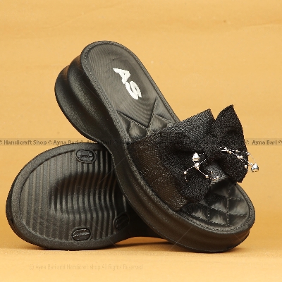 Picture of Flat Heel Women's Sandals - Bow & Chain Design