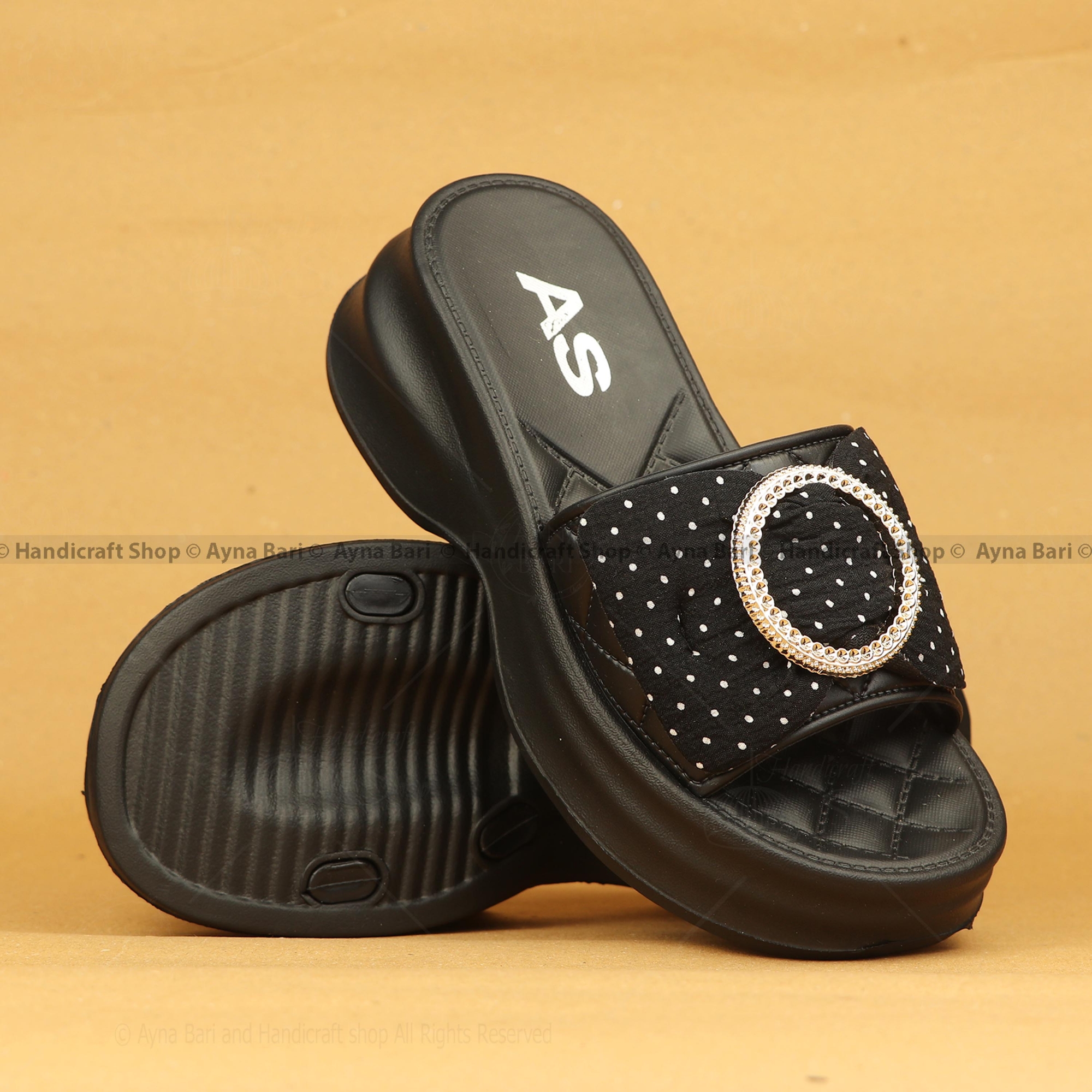 Picture of Flat Heel Women's Sandals - Bow & Chain Design