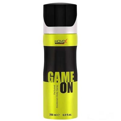 Picture of International UAE product Body spray party scent Havex GAME ON used for male- 200 ml