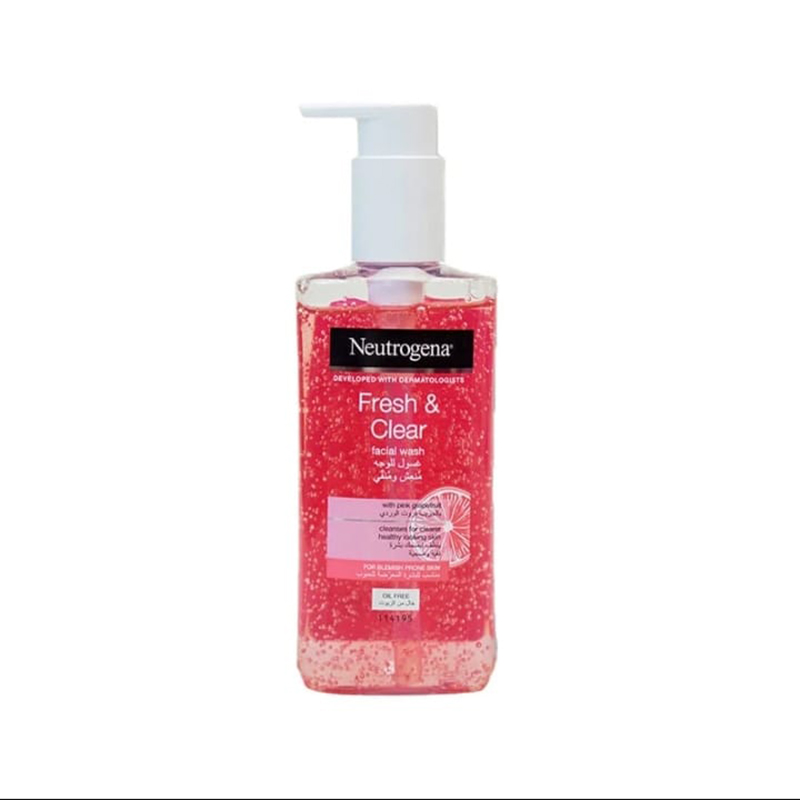 Picture of International UK product Neutrogena Fresh & Clear Pink Grapefruit Facial Wash, Oil Free, 200ml
