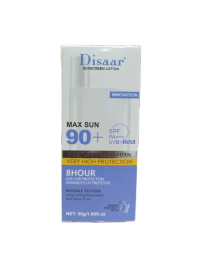 Picture of DISAAR Strong Long Lasting Moisturizing SPF +90 Sunscreen Protection Cream Lotion 50 ml