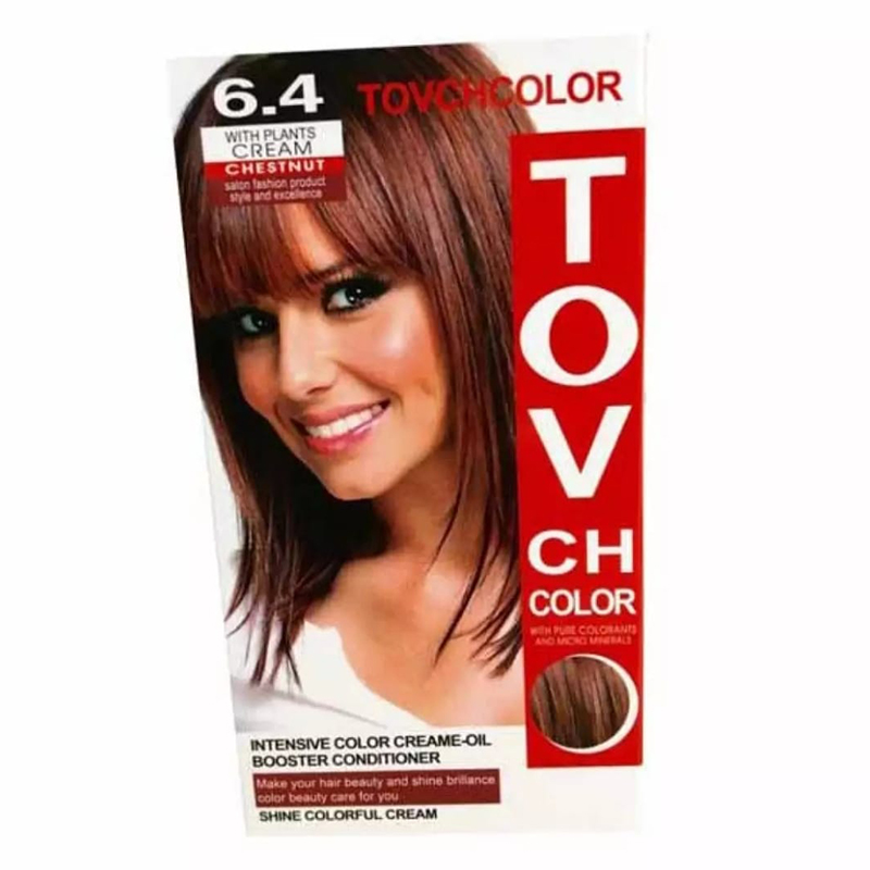 Picture of International Hair styling China product TOVCHCOLOR hair color used for male / female shade no 6.4 - 80 ml X 2