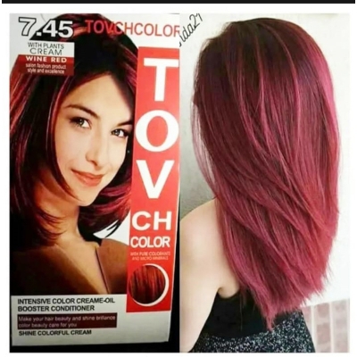 Picture of International Hair styling China product TOVCHCOLOR hair color used for male / female shade no 7.45 - 80 ml X 25