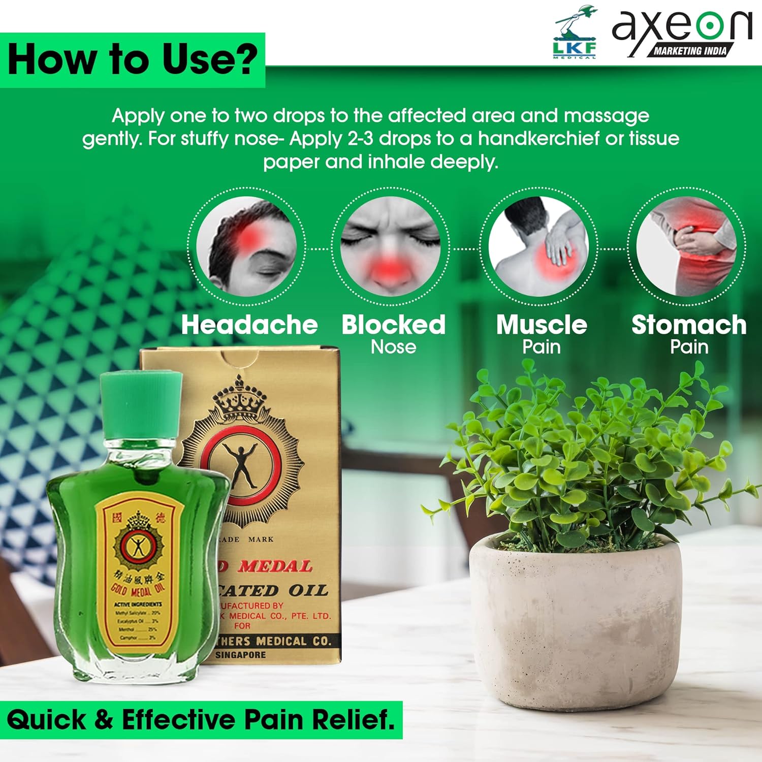 Picture of Gold Medal Medicated Oil 10 ml Orginal