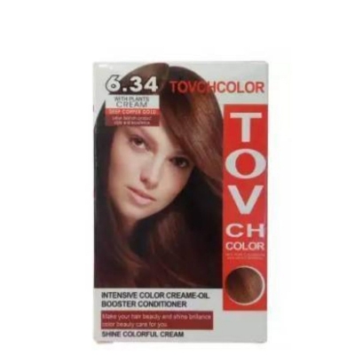 Picture of International Hair styling China product TOVCHCOLOR hair color used for male / female shade no 6.34 - 80 ml X 2