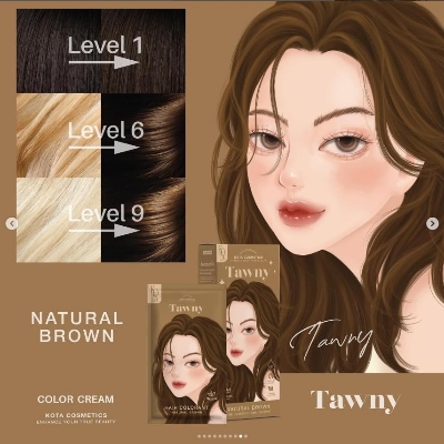Picture of Kota Color Cream Hait Color Organic (Tawny (Natural Brown)), 6.76 Ounce (Pack of 1)
