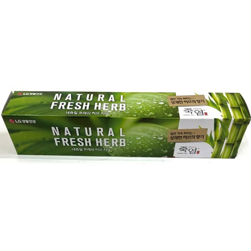 Picture of International Korean Product LG BAMBOO SALT NATURAL FRESH HERB TOOTHPASTE 160 gm