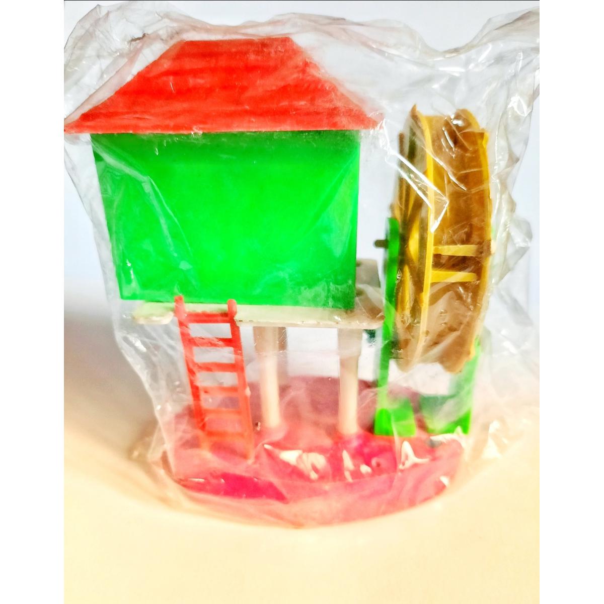 Picture of Beautiful Aquarium show pieces home chantubtimplaza Set of Dutch Windmill, Air Pump, Air Tube, T-Connector Valve Aquarium Fish Decoration Ornament Tank