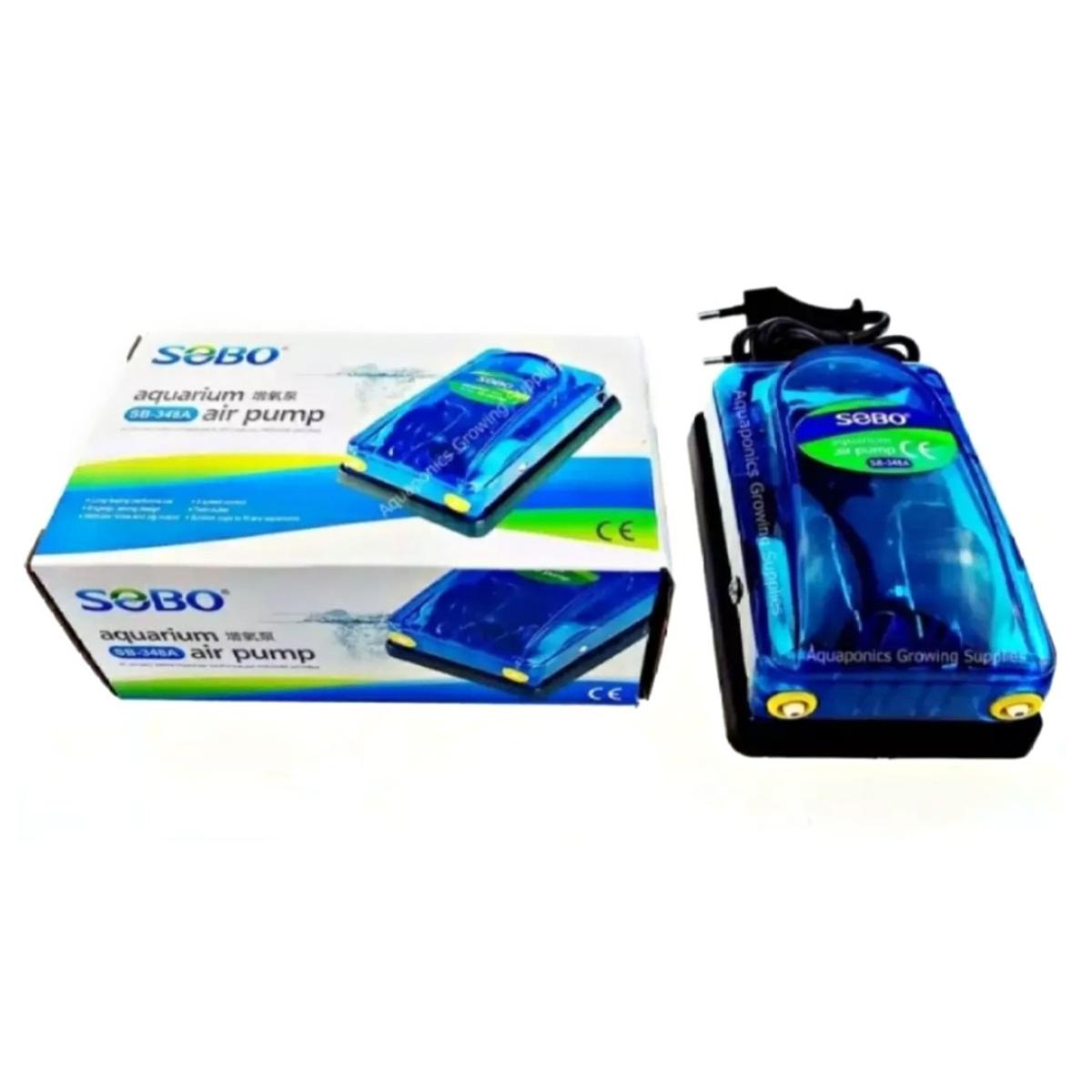 Picture of Sobo Aquarium Air Pump Compressor Oxygen 220-240V Transparent Body Double Outlets High Quality Fish Tank