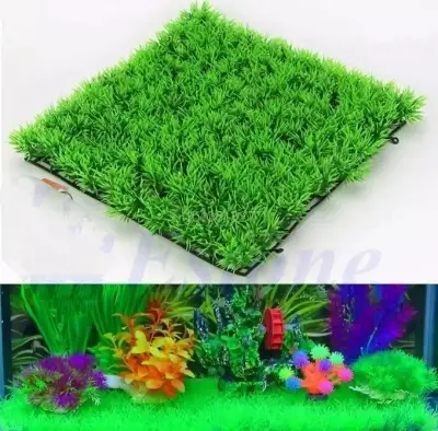Picture of Aquarium Decoration Artificial Green Grass (As Same As Picture) aquario Plant Lawn Fish Tank Landscape