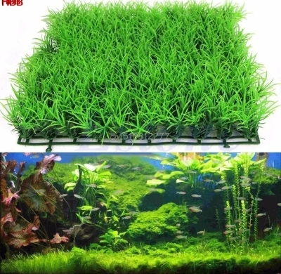 Picture of Aquarium Decoration Artificial Green Grass (As Same As Picture) aquario Plant Lawn Fish Tank Landscape