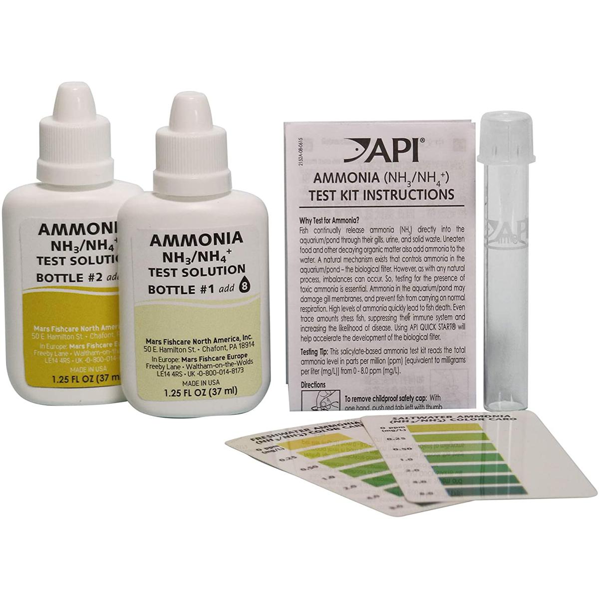 Picture of API AMMONIA TEST KIT (2023) (USA) Different styles available, Monitor water quality and helps prevent invisible problems that can be harmful to fish, Fast, easy and accurate, Use weekly and when problem appear