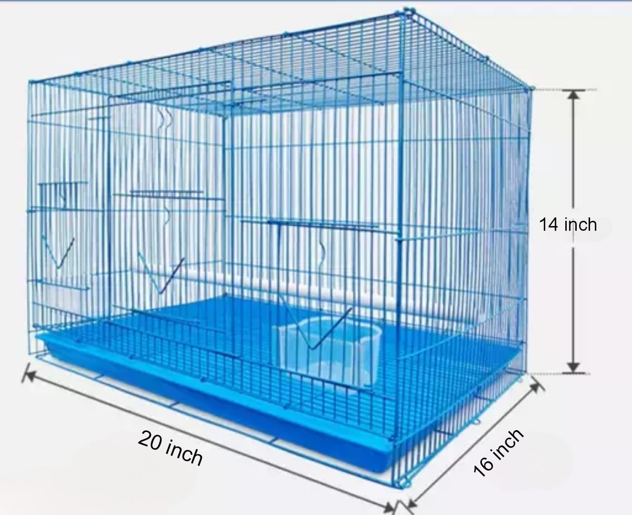 Picture of Big Square Size 18Wx24Lx13H China Premium Metal Bird Cage Cash On Delivery Available