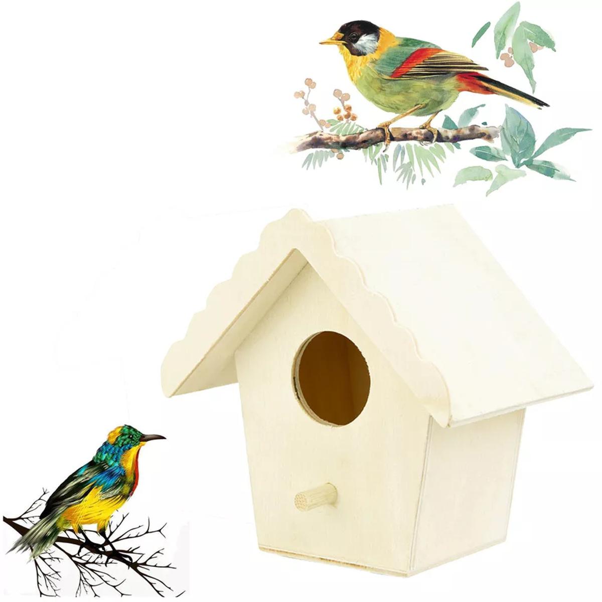 Picture of Wooden Bird breeding house for small Birds 1 Pcs