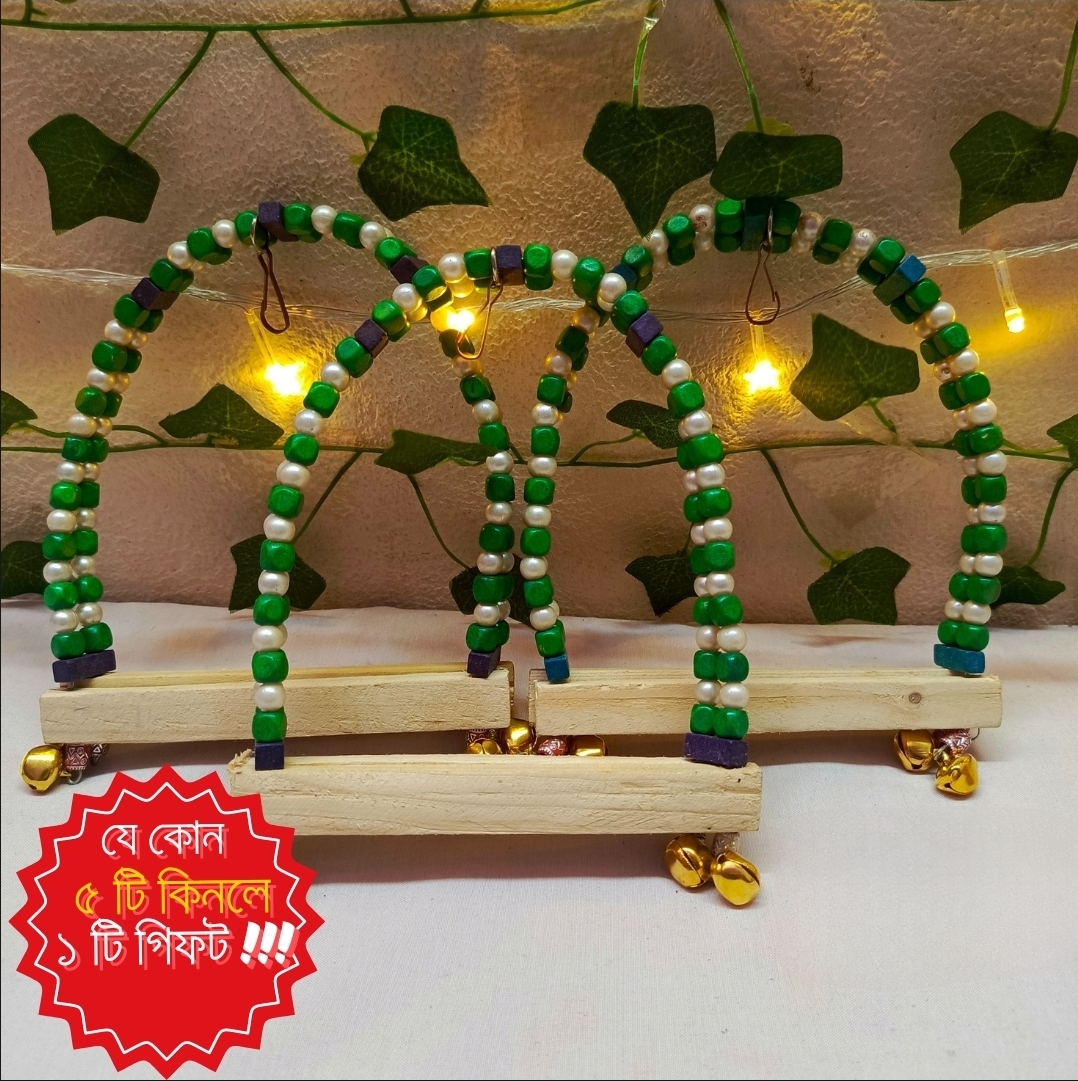 Picture of Bird swing toy Natural Wooden Parrots Swing Toy