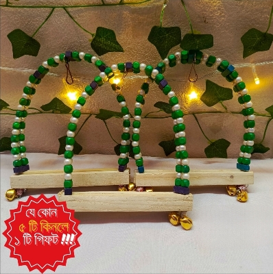 Picture of Bird swing toy Natural Wooden Parrots Swing Toy