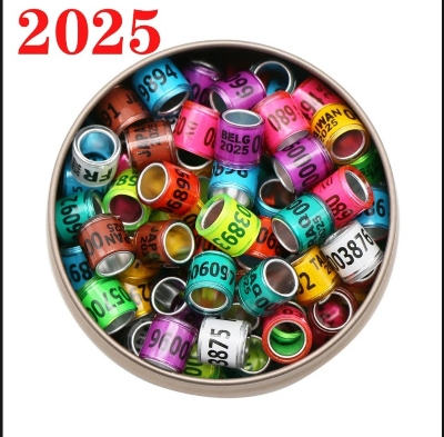 Picture of 8mm Bird Foot Ring for 2025 Racing Pigeon Rings Pigeon Leg Bands Multicolor